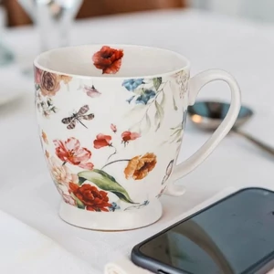 Bögre porcelán 510ml talpas, REBECCA Díszdobozban