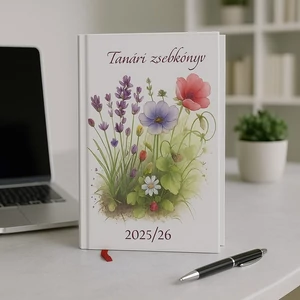 Tanári zsebkönyv 2025/26 145x205mm, rét mintás Realsystem   kollekció 5311-63