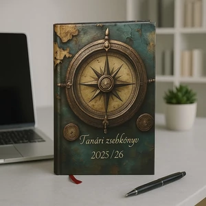 Tanári zsebkönyv 2025/26 145x205mm, térkép mintás Realsystem   kollekció 5311-64