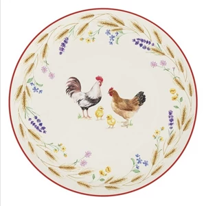 Tányér desszertes kerámia 19cm, Fleuri terracotta