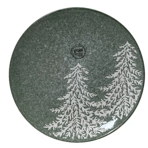 Tányér kerámia karácsonyi 24' fenyőfás 2.4cm sdkae