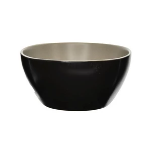 Tál kerámia kerek 15cm, bézs/fekete 