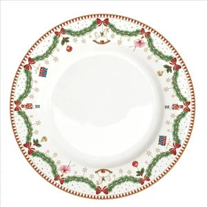 Tányér lapos porcelán 26,5cm, Festive lapostányér kézzel festett