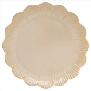 Tányér lapos porcelán 26cm, Elite red lapostányér kézzel festett