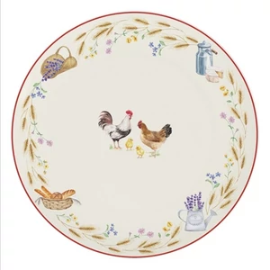Tányér lapos porcelán 26cm, Exotica lapostányér kézzel festett
