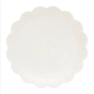Tányér lapos porcelán 26cm,Drops White lapostányér kézzel festett
