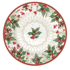 Tányér porcelán karácsonyi 19cm, Christmas Berries