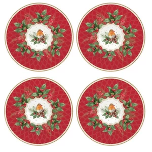 Tányér porcelán karácsonyi 19cm, NutcrackeTwist 4db-os, dobozban
