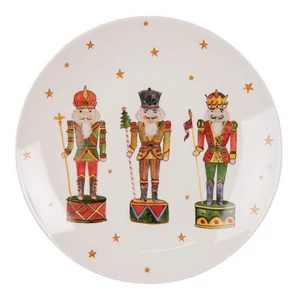 Tányér porcelán karácsonyi diótörős 20x2cm,Happy Little Christmas