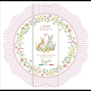 Tányéralátét műanyag 34,5cm kerek Happy Easter 2db/szett