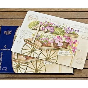 Parafa tányéralátét 4db-os 400x290mm S/4 tavaszi virágos