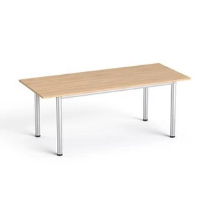 Tárgyalóasztal szürke fémlábbal 80x190 cm MAYAH Freedom SV-42" tölgy