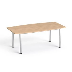 Tárgyalóasztal íves szürke fémlábbal 80/95x190 cm MAYAH Freedom SV-43" tölgy