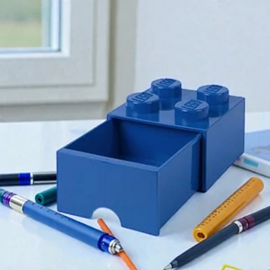 Tárolódoboz LEGO kék fiókos