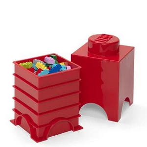 Tárolódoboz LEGO piros szögletes