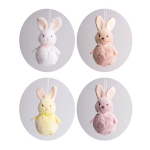 Tavaszi dekor húsvéti nyuszi textil 8 cm 4 féle 68480