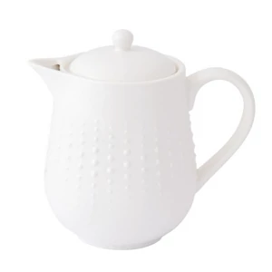 Teáskanna Porcelán 800ml Drops White