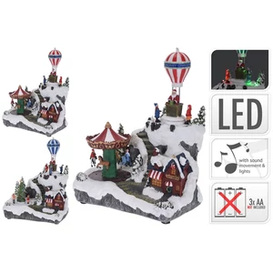 Téliváros karácsonyi dioráma 2 féle 245x117x295mm exkluzív termék diadóra kpm