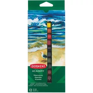 Tempera készlet 12 Derwent Academy Akvarell festék 12színx12ml Iskolaszerek Derwent 2302404