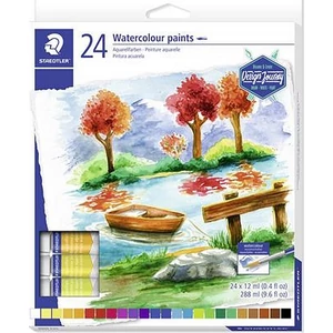 Tempera készlet 24 STEADTLER Design Journey Akvarell 24színx12ml Iskolaszerek Staedler 8880 C24  02