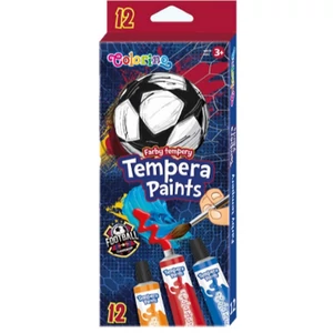 Tempera készlet focis Futball tubusos 12x12ml Colorino