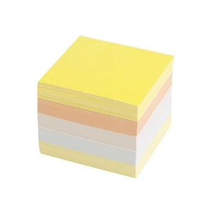 Tépőtömb 8,5x8,5x6,5cm Kockatömb színes, ragasztás nélküli Bluering