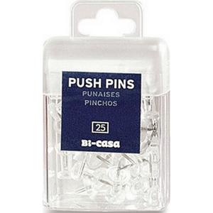 Térképtű Push-pin 25db-os 10mm-es tű, átlátszó Prezentáció . PI0522