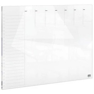 Tervezőtábla üveg mágneses felület heti 43x56cm NOBO Home fehér