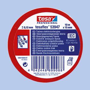 Szigetelőszalag 15mmx10m TESA piros TESAflex 53947-03 TESA