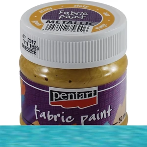 Textilfesték metál 50ml Pentart világos kék