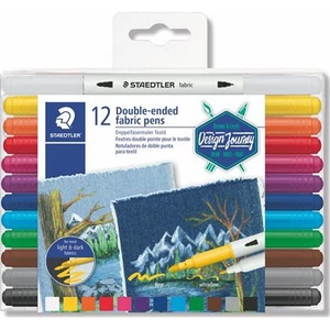 Textilmarker 12 Staedtler kétvégű, Design Journey TS3190TB11