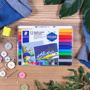 Textilmarker 12 Staedtler kétvégű, Design Journey TS3190TB11