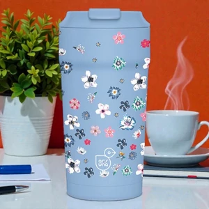 Thermo bögre 470ml Ars Una Pearl Blossom blue 56653762 6órán át melegen tart