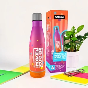 Thermo Kulacs 460ml Nebulo rózs-narancs Beépített Bluetooth hangszóróval