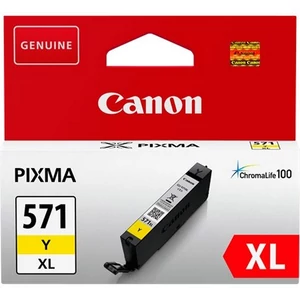 Tintapatron Canon CLI-571YXL színes, sárga, 11ml Pixma MG5750,6850,7750 géphez