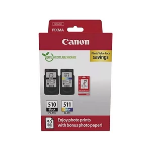 Tintapatron Canon PG510/CL511 multipack+fotópapír , 220+240oldal +50 ív Pixma MP240 géphez