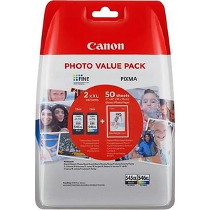 Tintapatron multipack Canon PG-545XL+CL546XL Pixma MG2450, 2550 hez fekete, színes, + GP501 (50 lap 10x15)