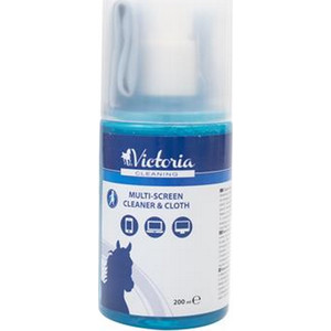 Tisztítófolyadék, képernyőhöz pumpás, kendővel, 200 ml Victoria