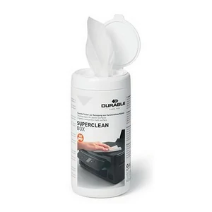 Tisztítókendő műanyag felületre 100db DURABLE SUPERCLEAN BOX 100