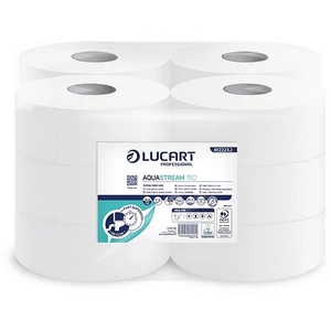 Toalettpapír 2 2 rétegű nagytekercses 150m 19cm átmérő LUCART Aquastream 150 fehér