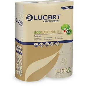 Toalettpapír 3 2 rétegű 6 tekercs kistekercses 27,5 m LUCART EcoNatural