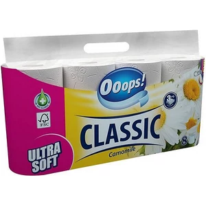 Toalettpapír 3 2 rétegű kistekercses 8 tekercs OOOPS Classic kamilla