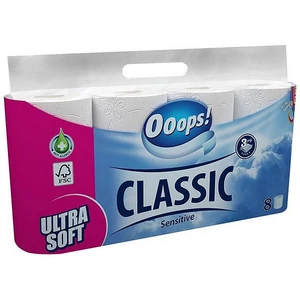 Toalettpapír 3 2 rétegű kistekercses 8 tekercs OOOPS Classic sensitive