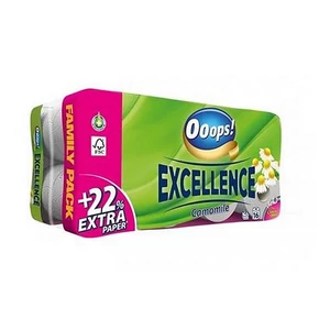 Toalettpapír 3 rétegű kistekercses 16 tekercs OOOPS "Excellence" kamilla
