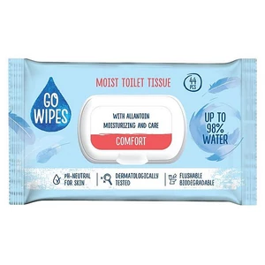 Toalettpapír nedves visszazárható tetővel 44 db GO WIPES "Comfort