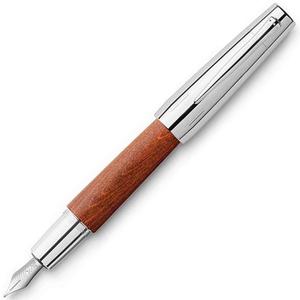 Faber-Castell töltőtoll E-motion -B- króm/fa barna 148203