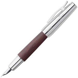 Faber-Castell töltőtoll E-motion -F- króm/fa sötétbarna 148211