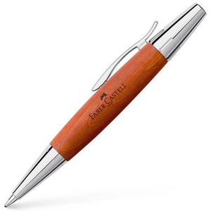 Faber-Castell golyóstoll E-motion króm/fa barna csavar mechanikával 148382