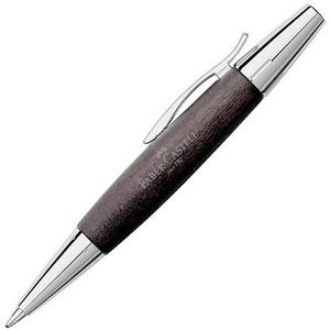 Faber-Castell golyóstoll E-motion króm/fa fekete csavar mechanikával 148383