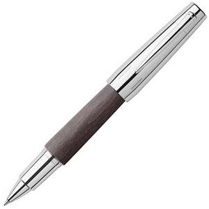 Faber-Castell rollertoll E-motion króm/fa fekete tintás toll 148225